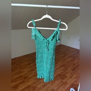 Green Floral Women's Dress